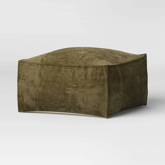 costa-velvet-cocktail-pouf-olive-green-threshold-1