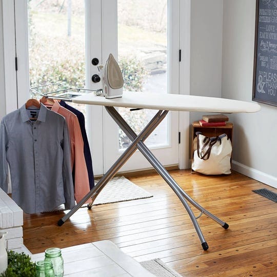 household-essentials-pressing-station-steel-top-wide-ironing-board-with-iron-rest-and-sleeve-board-s-1