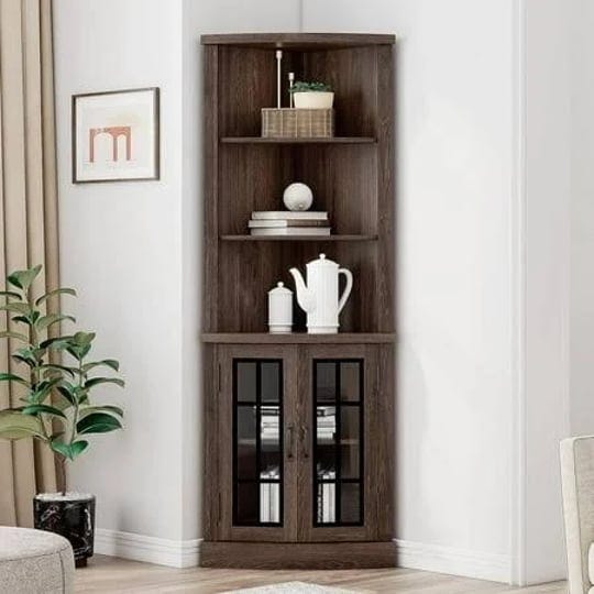 amerlife-curved-corner-storage-cabinet-65-inch-bookcase-with-doors-shelves-living-room-espresso-brow-1