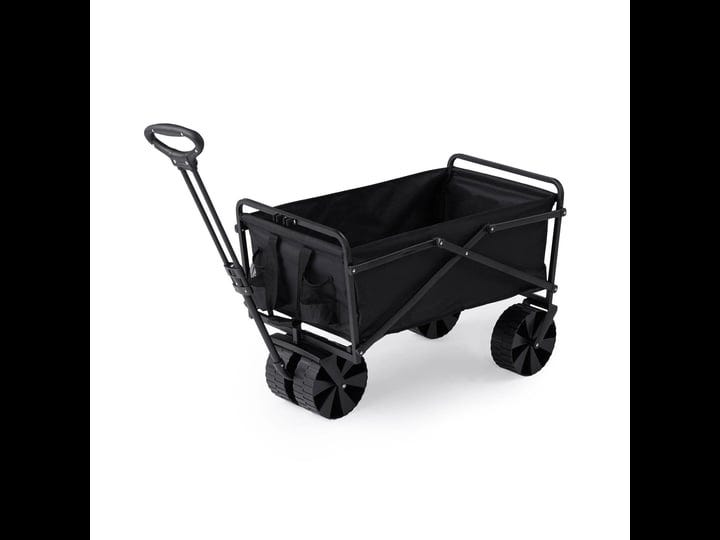 seina-collapsible-steel-frame-folding-utility-beach-wagon-outdoor-cart-black-1