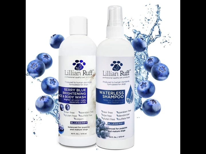 lillian-ruff-berry-blue-brightening-face-and-body-shampoo-waterless-set-for-dogs-and-cats-tear-free--1