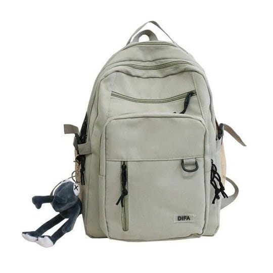 double-deck-waterproof-school-backpack-green-with-frog-1