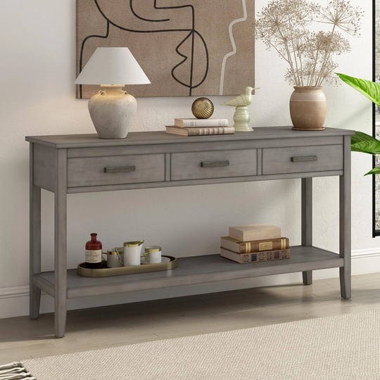 merax-entryway-console-table-with-storage-3-drawer-design-wood-frame-behind-couch-sofa-grey-1