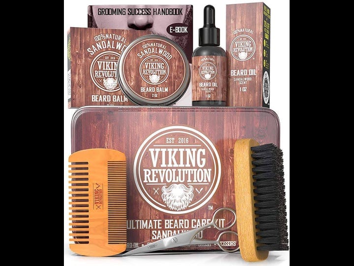 viking-revolution-beard-care-kit-for-men-sandalwood-ultimate-beard-grooming-kit-includes-100-boar-be-1