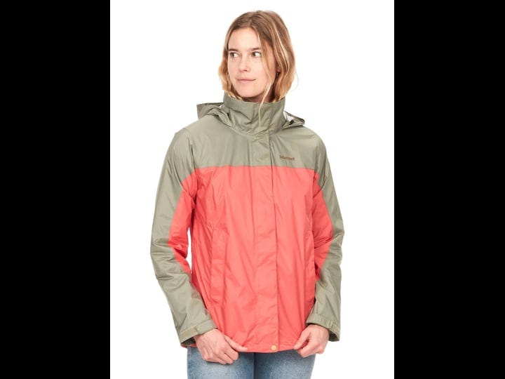 marmot-precip-eco-jacket-womens-grapefruit-vetiver-small-1