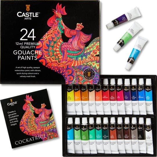 castle-art-supplies-24-piece-gouache-tube-set-24-x-12ml-brilliant-opaque-water-based-colors-versatil-1