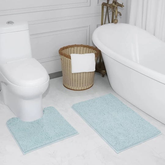 itsoft-2pc-non-slip-shaggy-chenille-bathroom-mat-set-includes-20-x-20-inches-toilet-contour-rug-and--1