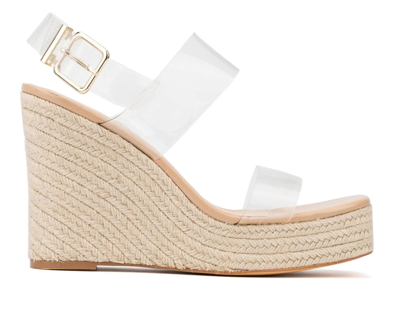 Clear Wide Wedges for Women: Fashion To Figure Billie Style | Image