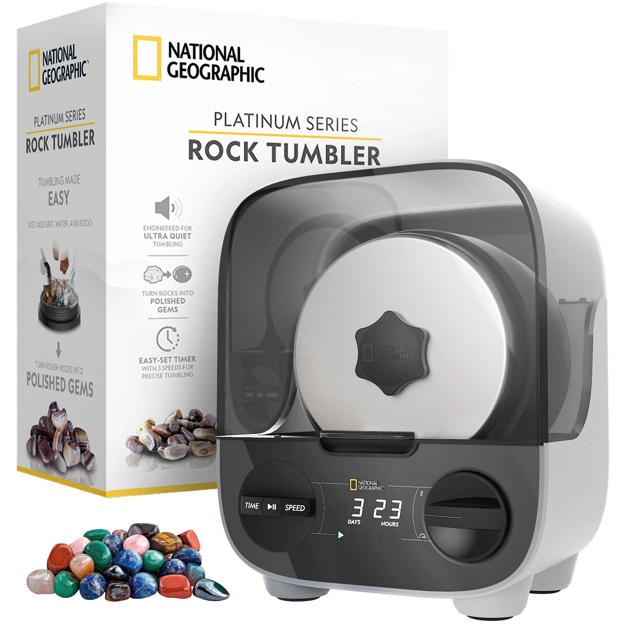 Ultimate Quiet Rock Tumbler STEM Science Kit for Gemstones and Jewelry | Image