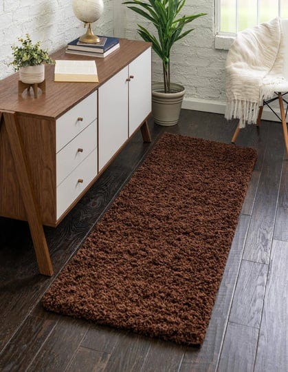 rugs-com--ber-cozy-solid-shag-collection-rug-6-ft-runner-chocolate-brown-shag-rug-perfect-for-hallwa-1