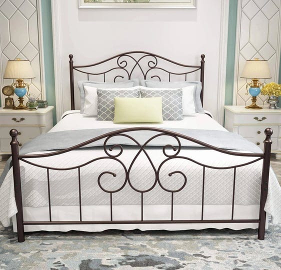 yerperfo-vintage-sturdy-metal-bed-frame-queen-size-with-vintage-headboard-and-footboard-platform-bas-1