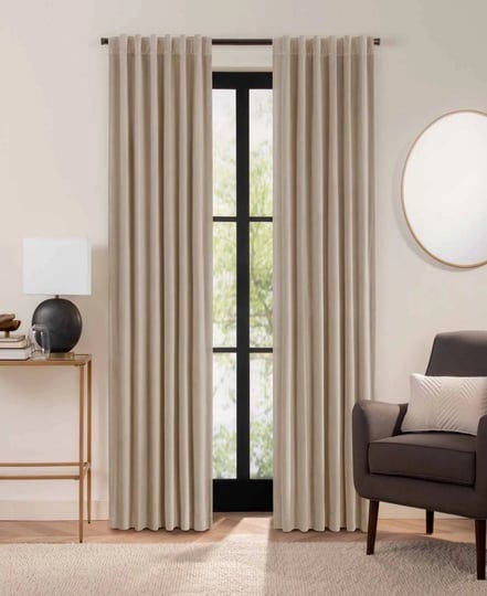eclipse-luxury-cotton-velvet-100-blackout-rod-pocket-back-tab-84-x-50-curtain-window-panel-in-taupe-1