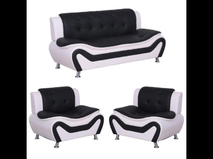 home-square-3-piece-set-with-sofa-and-2-club-chairs-in-black-white-1