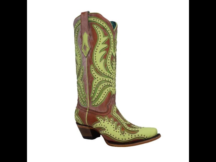 corral-fluorescent-womens-lime-green-boots-1