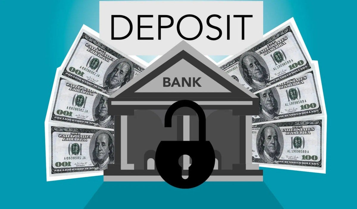 cutout paper composition of bank with dollar bills indicating a rent deposit.