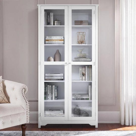 home-decorators-collection-bradstone-72-in-white-bookcase-with-glass-doors-1