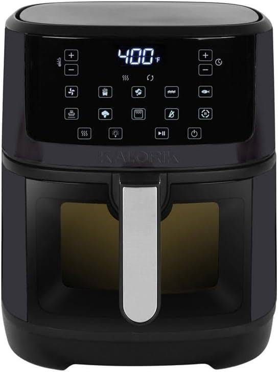 Kalorik 7-Quart Touchscreen Air Fryer with Window - Black Steel | Image