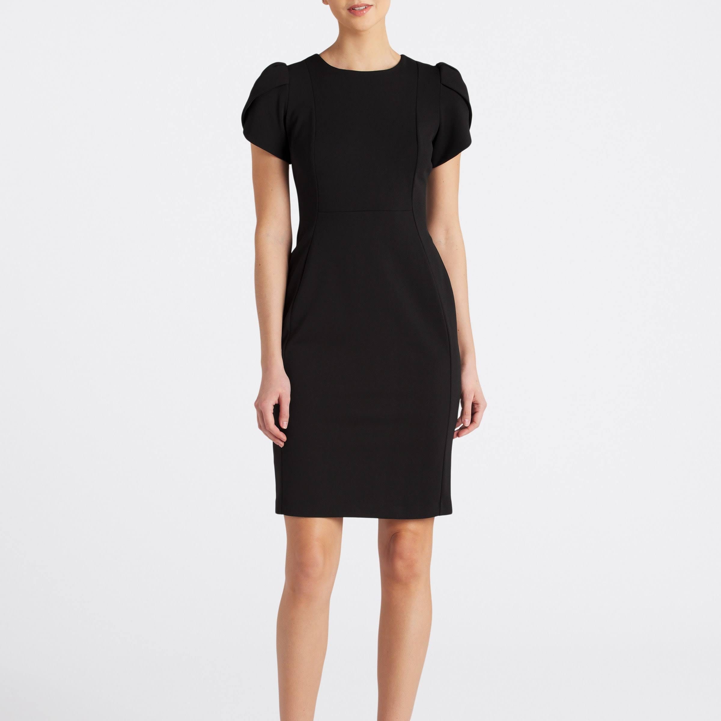 Calvin Klein Petite Tulip-Sleeve Sheath Dress - Black for Women | Image