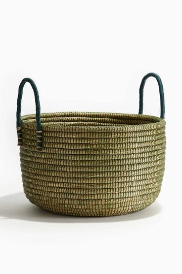 hm-home-large-handmade-storage-basket-green-1