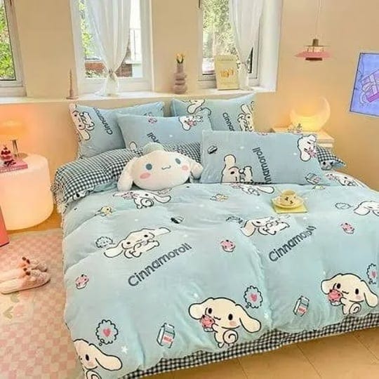 sanrio-cute-cartoon-hello-kitty-kawaii-my-melody-cinnamoroll-kuromi-sheet-duvet-cover-pillowcase-dor-1