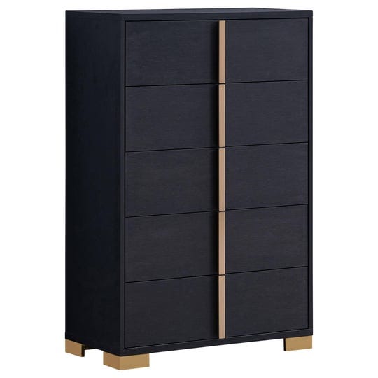 coaster-furniture-marceline-5-drawer-chest-black-1