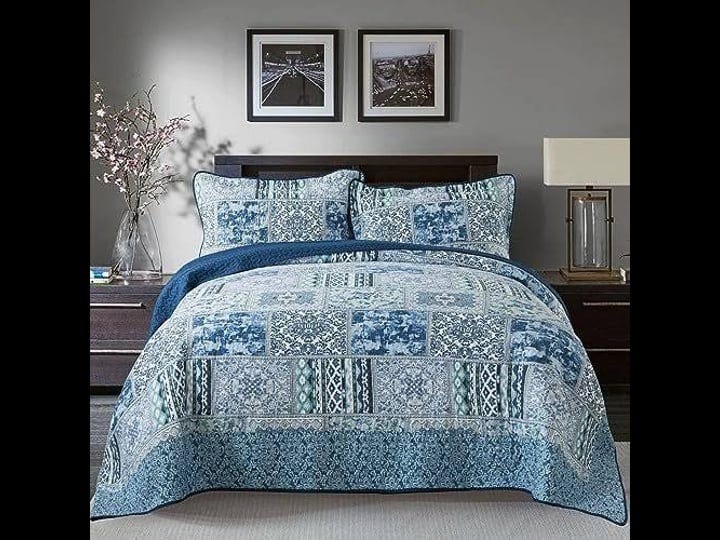 newlake-cotton-bedspread-quilt-sets-reversible-patchwork-coverlet-set-1