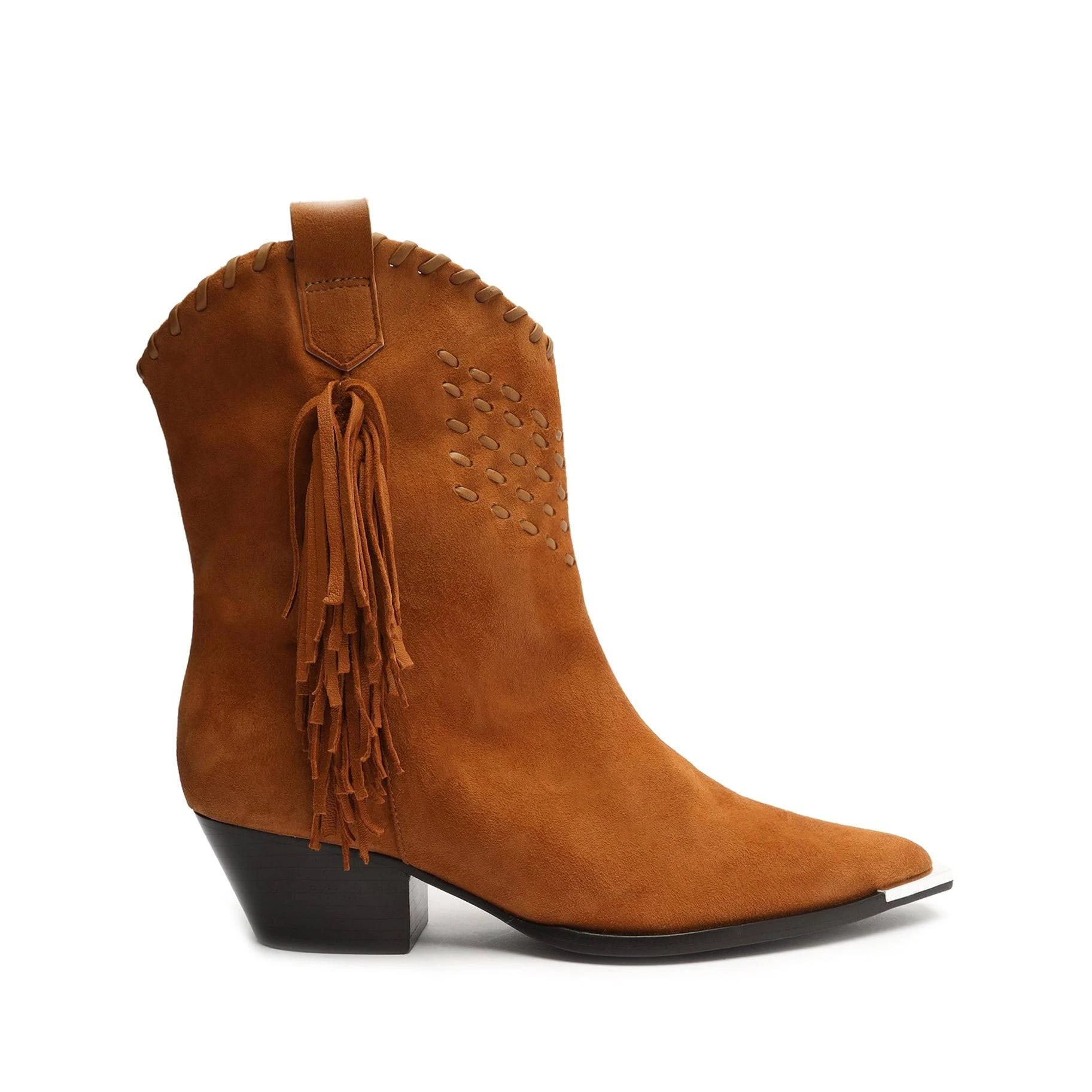 Bold Suede Bootie with Padded Comfort | Image