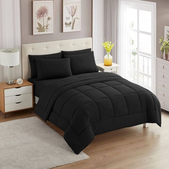 sweet-home-collection-7-piece-bed-in-a-bag-down-alternative-comforter-sheet-set-black-king-1