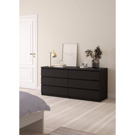 tvilum-laguna-6-drawer-double-dresser-multiple-finishes-black-1