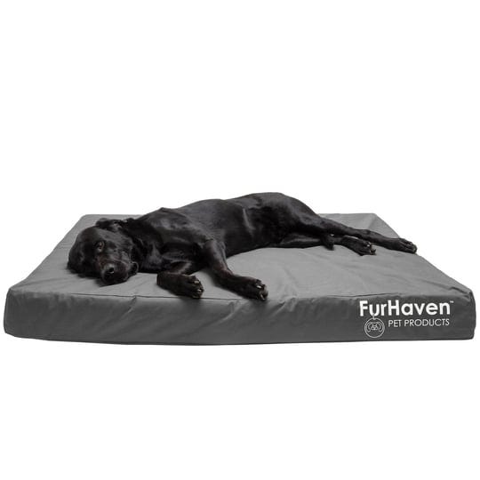 furhaven-oxford-indoor-outdoor-deluxe-dog-bed-orthopedic-foam-stone-gray-jumbo-plus-1