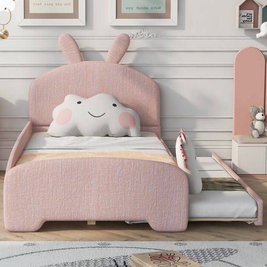 twin-size-upholstered-platform-bed-with-cartoon-ears-shape-headboard-twin-bed-frame-with-trundle-bed-1