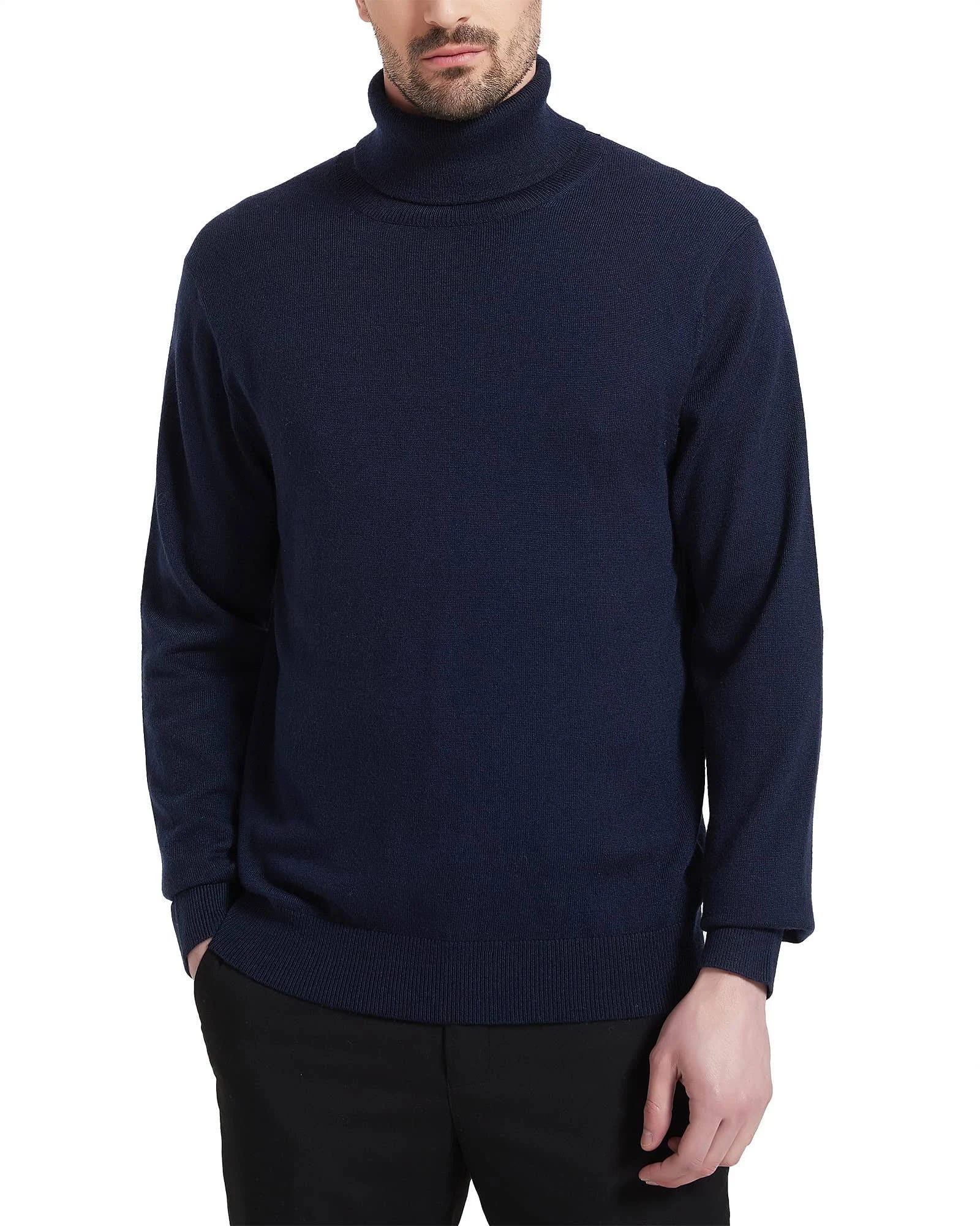 Chunky Wool Turtleneck Pullover Sweater | Image