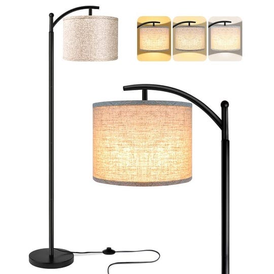 rottogoon-floor-lamp-for-living-room-led-standing-lamp-with-2-lamp-shades-for-bedroom-9w-led-bulb-in-1
