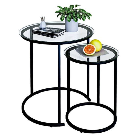 azheruol-nesting-coffee-table-set-of-2modern-black-tempered-glass-side-table-metal-frame-round-end-t-1