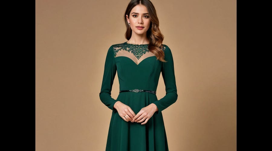 Long-Sleeve-Dark-Green-Dress-1