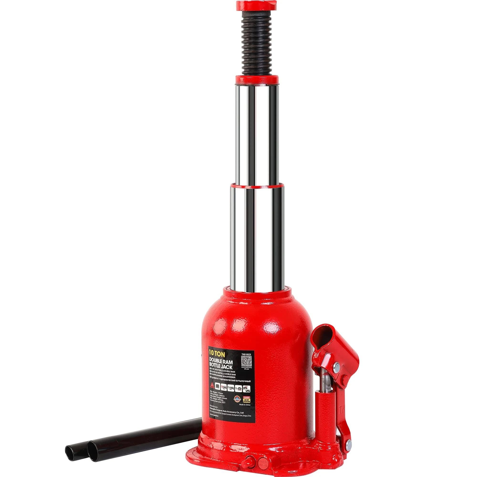 10-Ton Double Ram Hydraulic Bottle Jack | Image