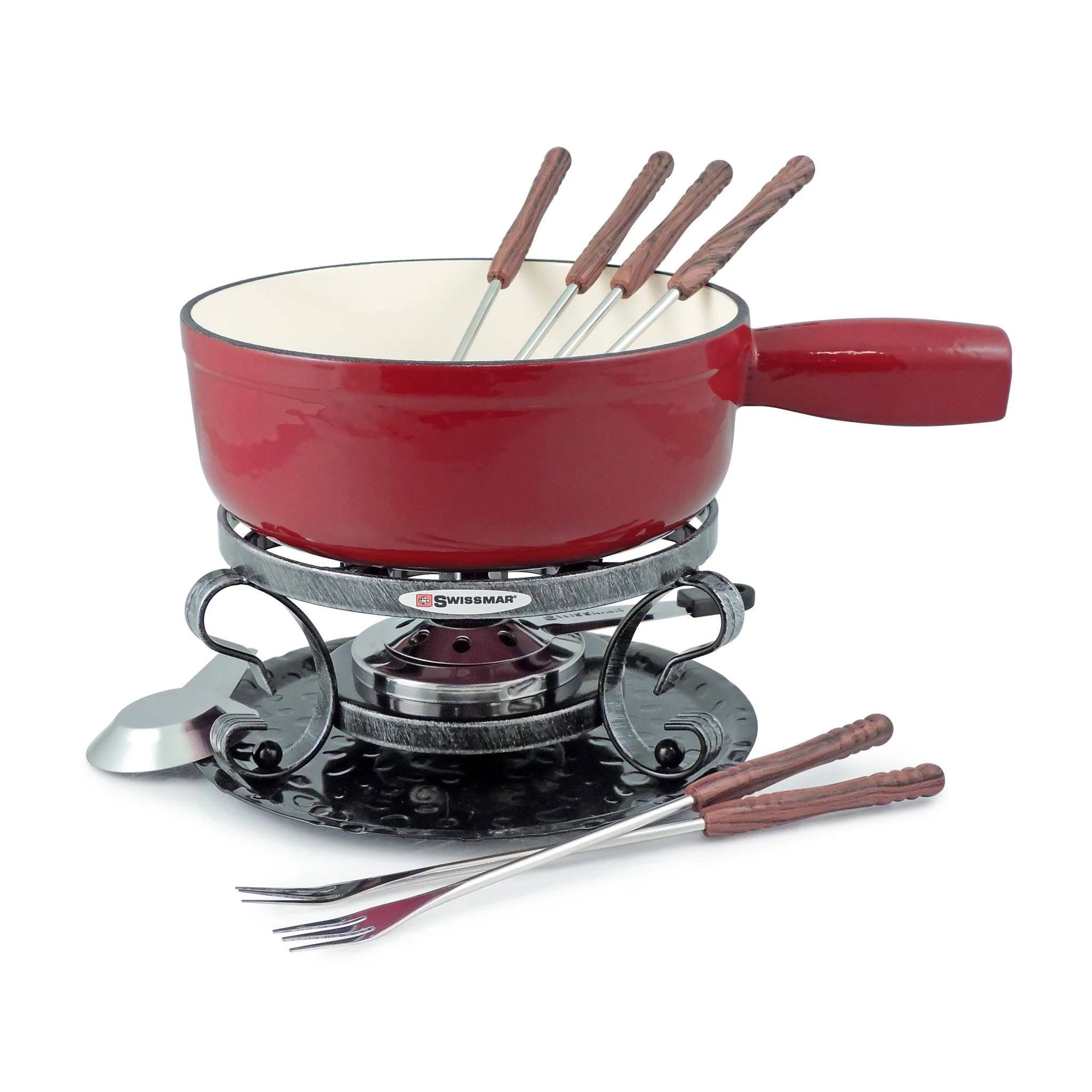 Swissmar Lugano 9 Piece Cast Iron Fondue Set | Image