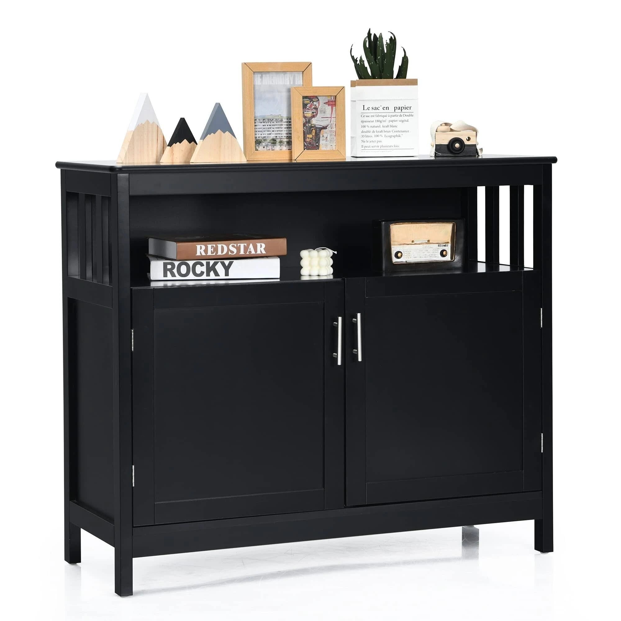 Stylish, Multifunctional Whiskey Cabinet with Adjustable Shelves | Image