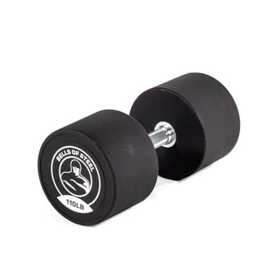 bells-of-steel-urethane-dumbbells-weight-set-medium-knurling-hardened-chrome-handle-commercial-grade-1