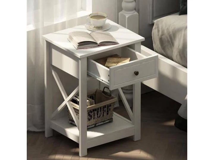 treocho-white-nightstand-with-drawer-modern-x-design-night-stand-bedside-end-table-with-open-storage-1