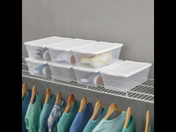 sterilite-stacking-closet-storage-tote-with-lid-white-clear-6-qt-12-pack-1