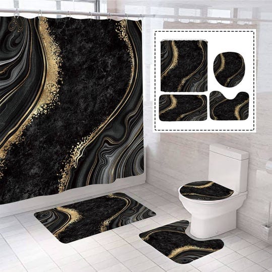 beifivcl-4pcs-luxury-marble-shower-curtain-sets-bathroom-sets-with-shower-curtain-toilet-lid-rug-con-1