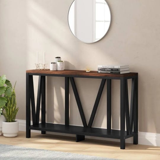 farmhouse-style-rustic-entryway-console-table-black-walnut-1