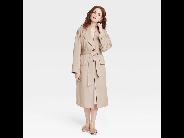 new-womens-statement-trench-coat-a-new-day-tan-xl-1