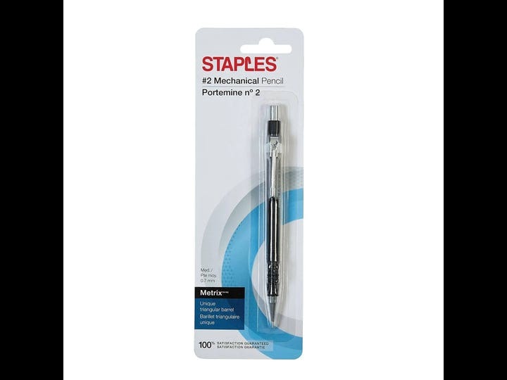 staples-metrix-mechanical-pencils-0-7mm-black-1pk-50805