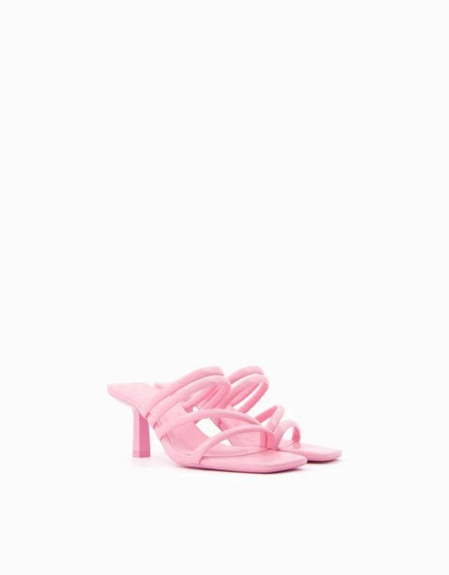 Strappy Bubblegum Pink Heels from Bershka! | Image