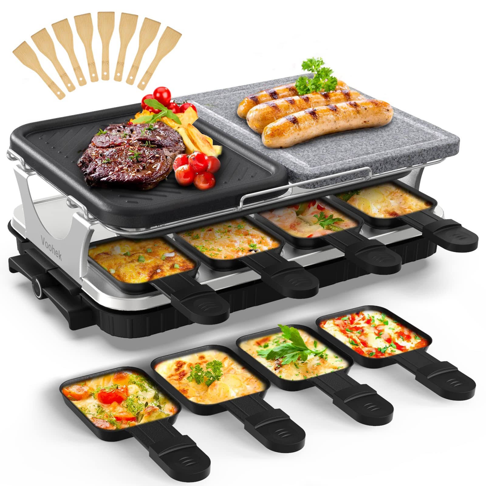 Korean BBQ Grill Raclette with Non-Stick Plate and Stainless Steel Frame | Image