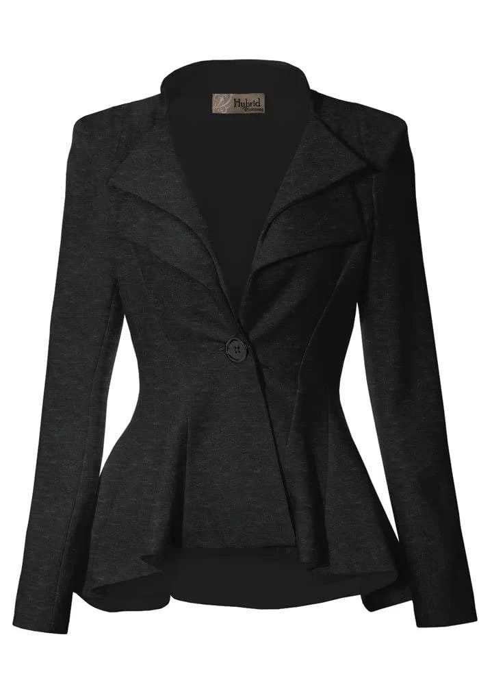 Elegant Hybrid & Company Women's Grey Office Blazer | Image