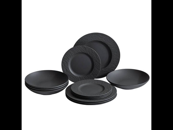 villeroy-boch-manufacture-rock-12-piece-dinnerware-set-black-1