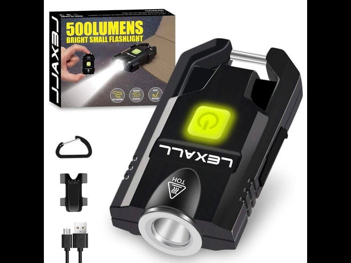 lexall-led-small-flashlight-500lumens-bright-mini-keychain-light-portable-usb-rechargeable-pocket-li-1